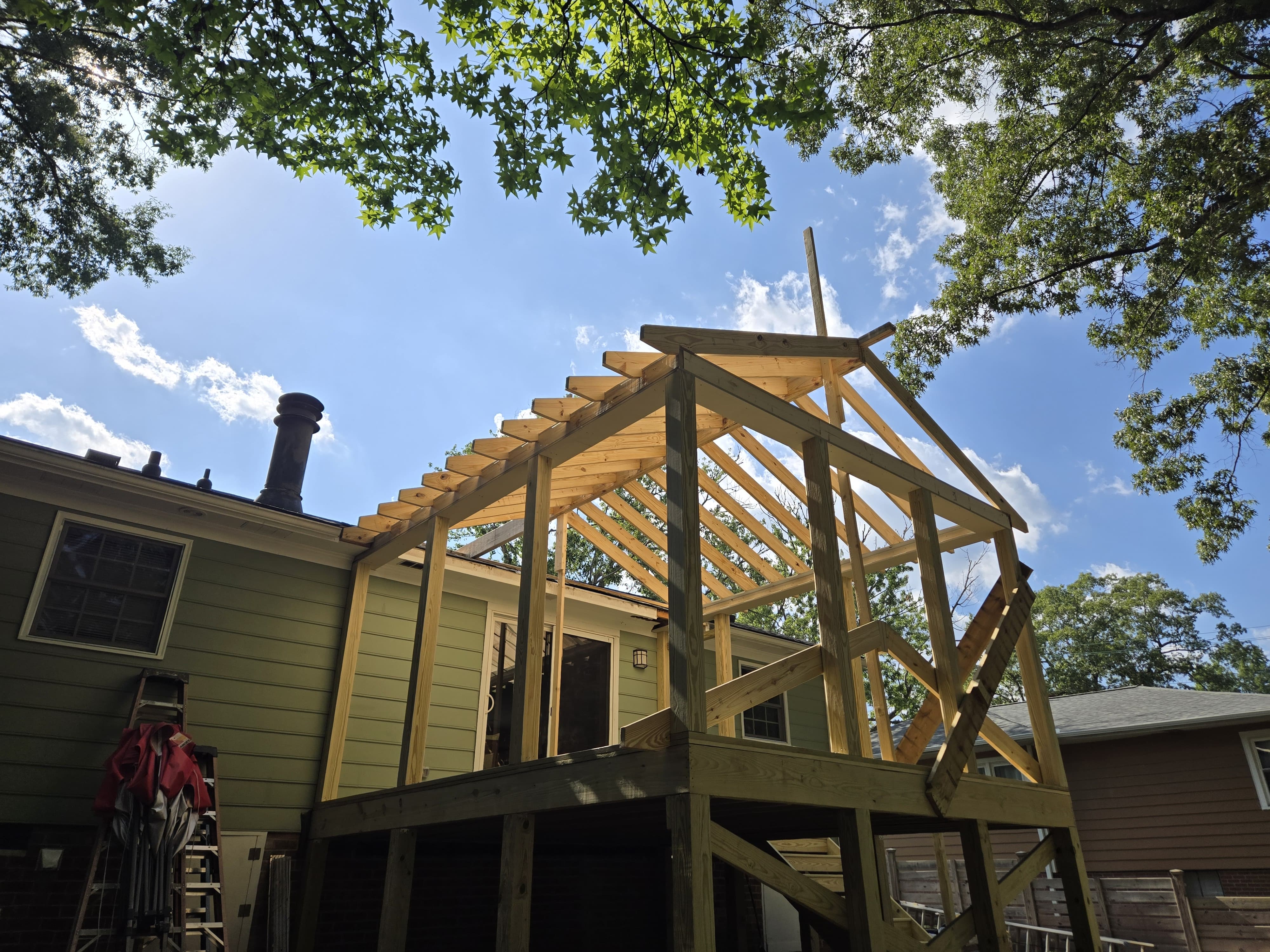 Three season room construction detail